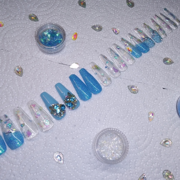 Reusable Hard Gel Long Luxe Press ons Custom Sets - Picture 5 of 8